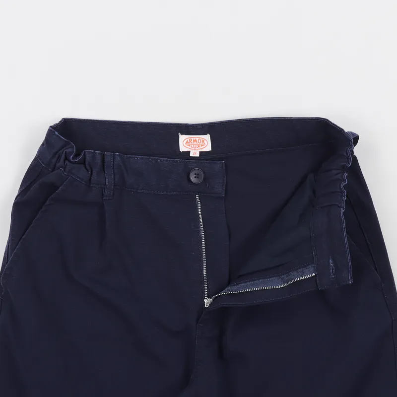 Armor Lux Cotton Trousers Navy Blue-2