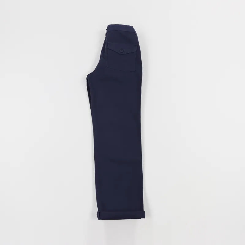 Armor Lux Cotton Trousers Navy Blue-3