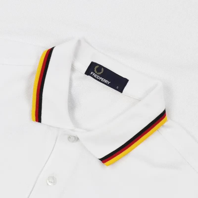 Fred Perry Country Polo Shirt Germany White-2