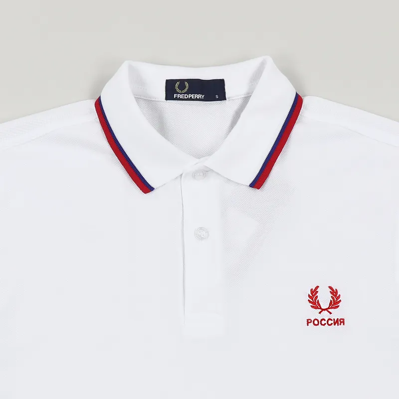 Fred Perry Country Polo Shirt Russia White-1
