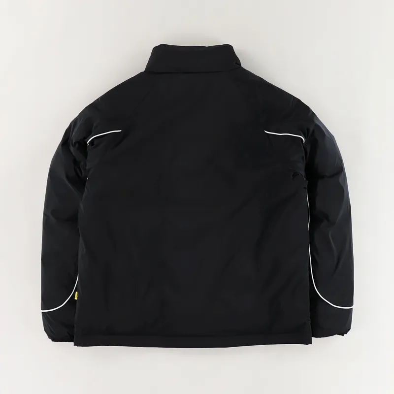 Dime Skateboards Mens Court Puffer Winter Logo Jacket Black