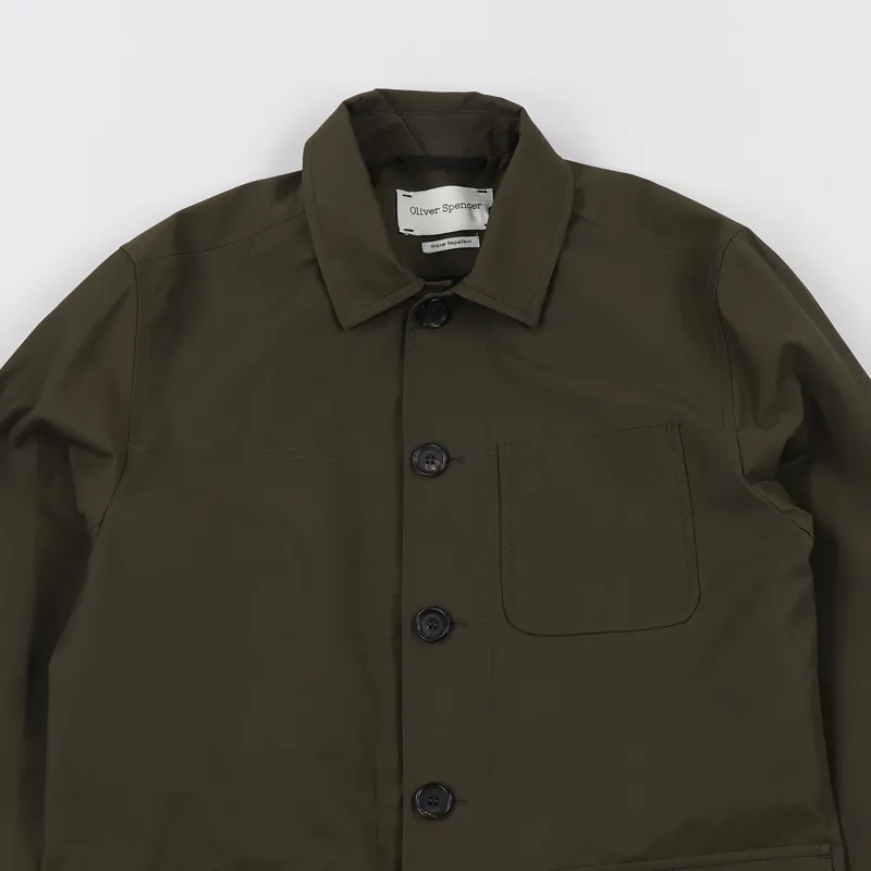 Oliver Spencer Cowboy Jacket Lingen Green-1