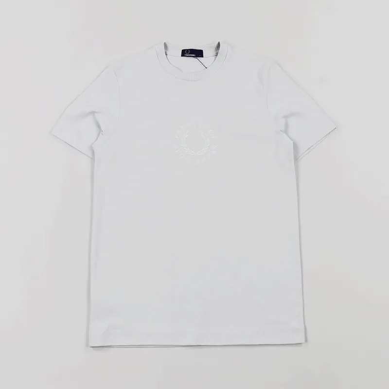 Fred Perry Circular Embroidered T Shirt Cement
