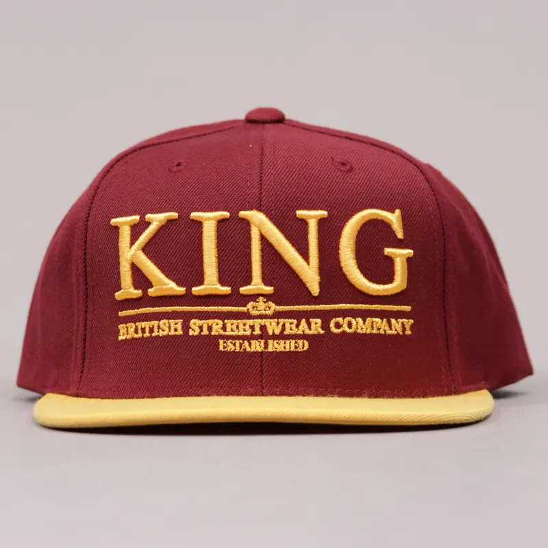King Krest Select Snap Back Cap Maroon Yellow-1