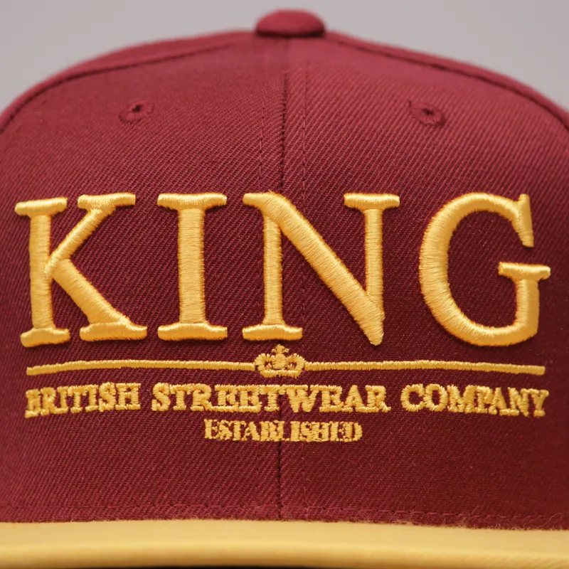King Krest Select Snap Back Cap Maroon Yellow-2