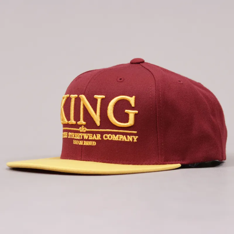 King Krest Select Snap Back Cap Maroon Yellow