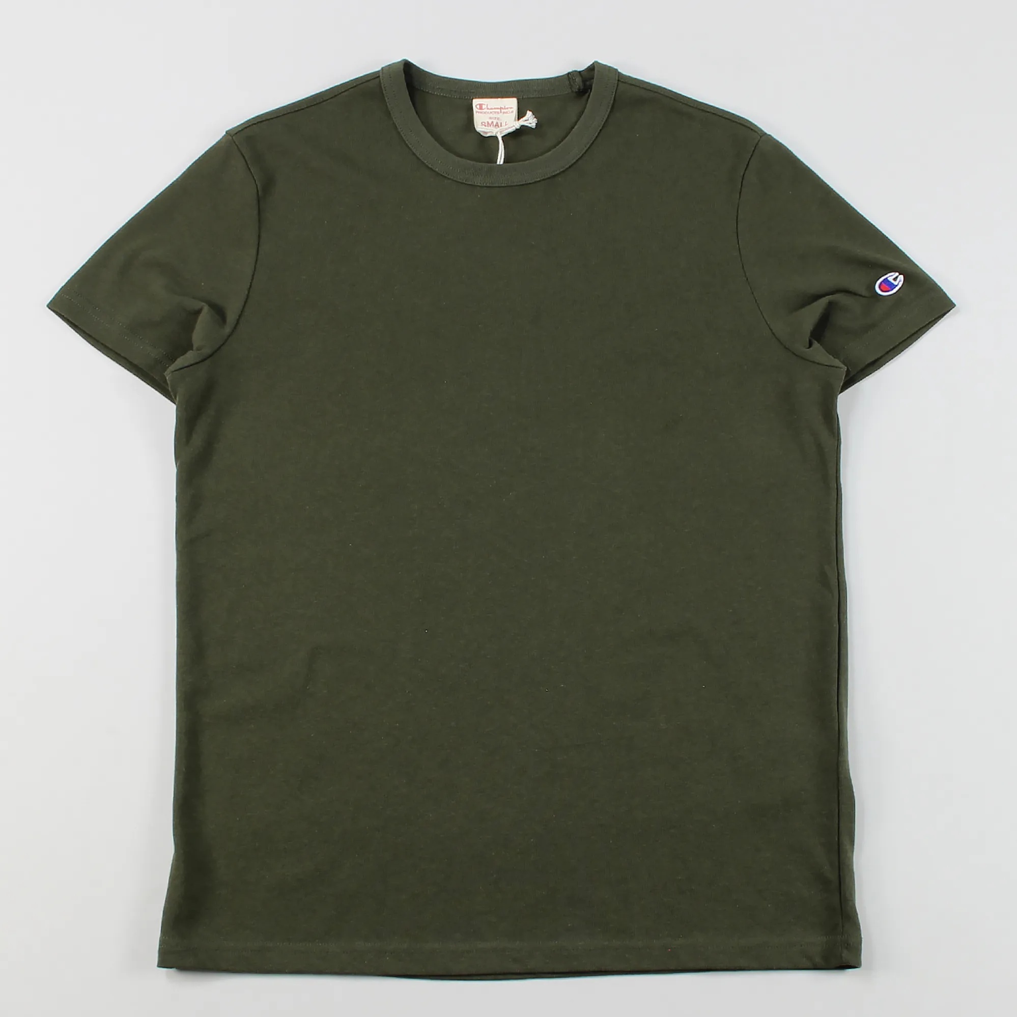 Champion Reverse Weave Crew T-Shirt Green - Main Image