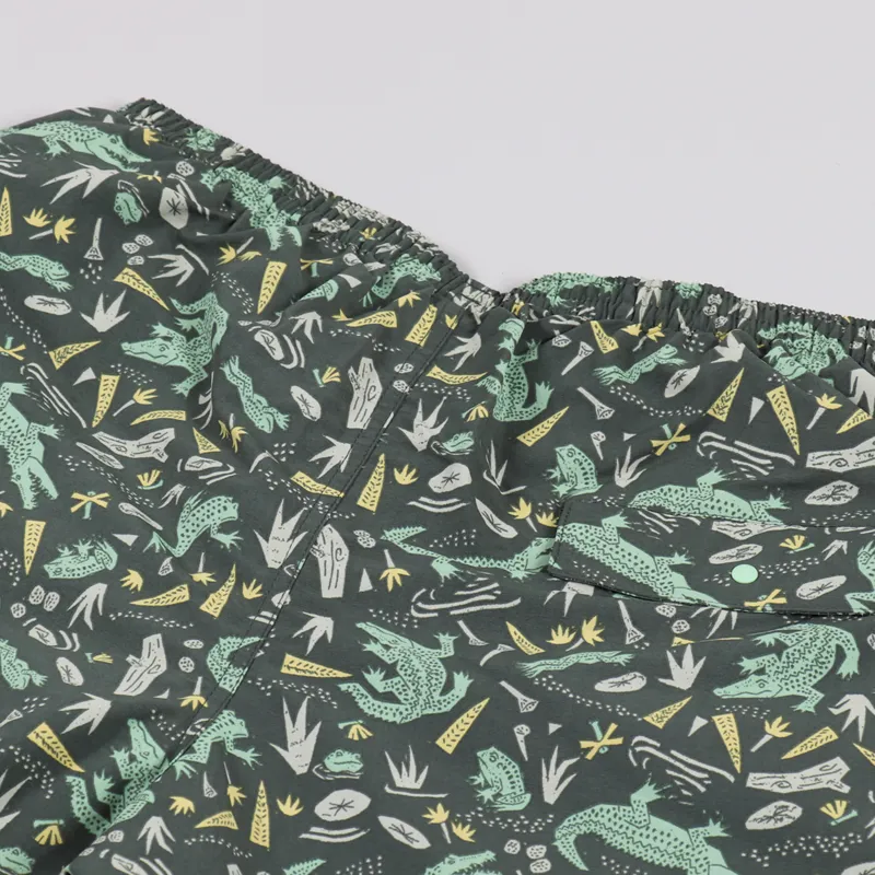 Patagonia Baggies Longs 7 inch Shorts Alligators Bullfrogs Kale Green-4