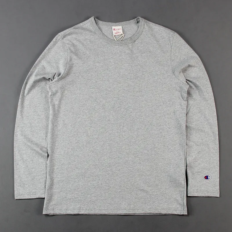 Champion Reverse Weave Crew Long Sleeve T-Shirt Grey Heather