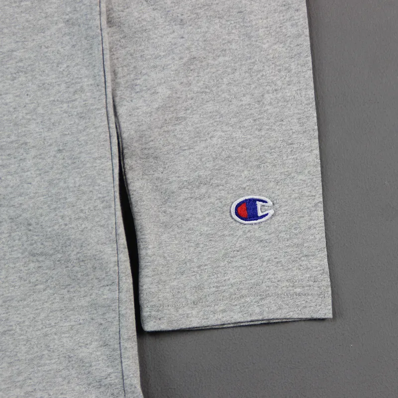 Champion Reverse Weave Crew Long Sleeve T-Shirt Grey Heather-1