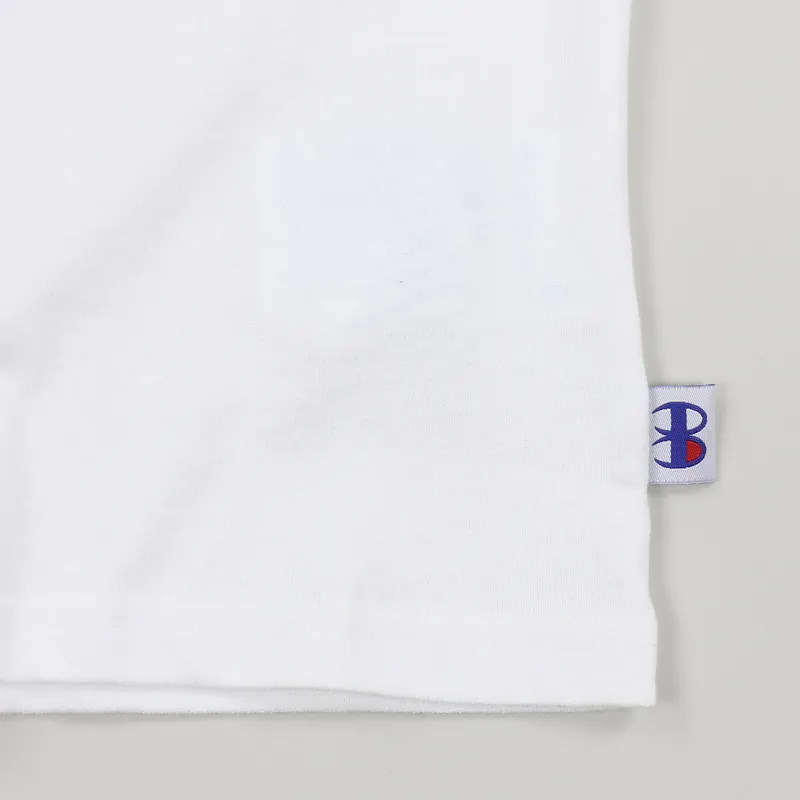 Champion x Beams Crew Neck Pocket T Shirt White-3