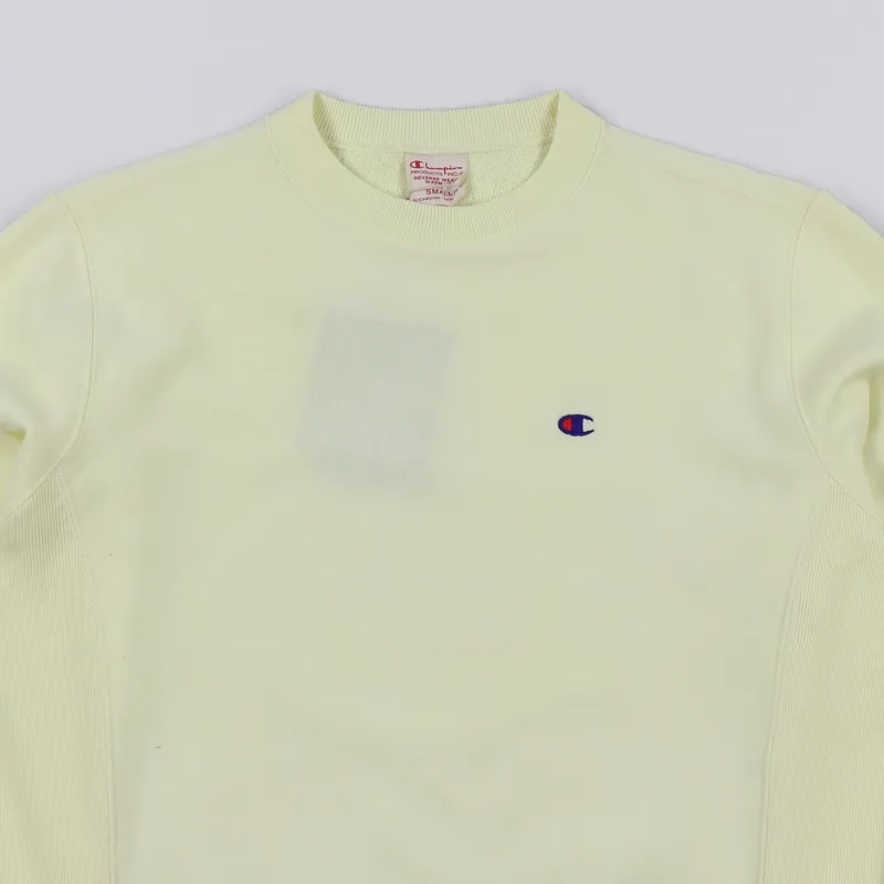 Champion Reverse Weave Crew Sweater Faded Yellow-1