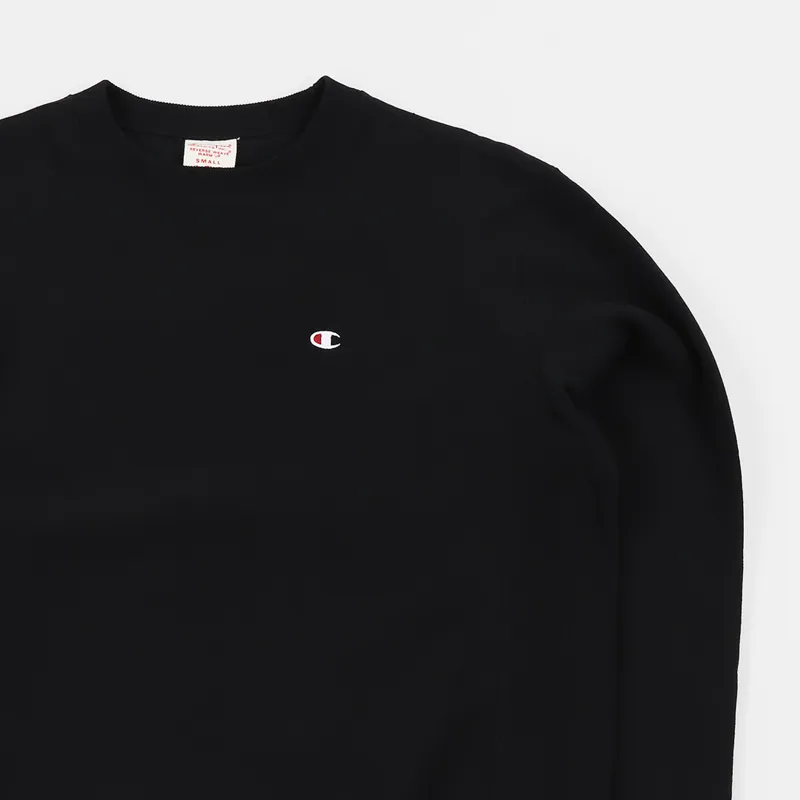 Champion Reverse Weave Winter Weight Sweatshirt Black-1