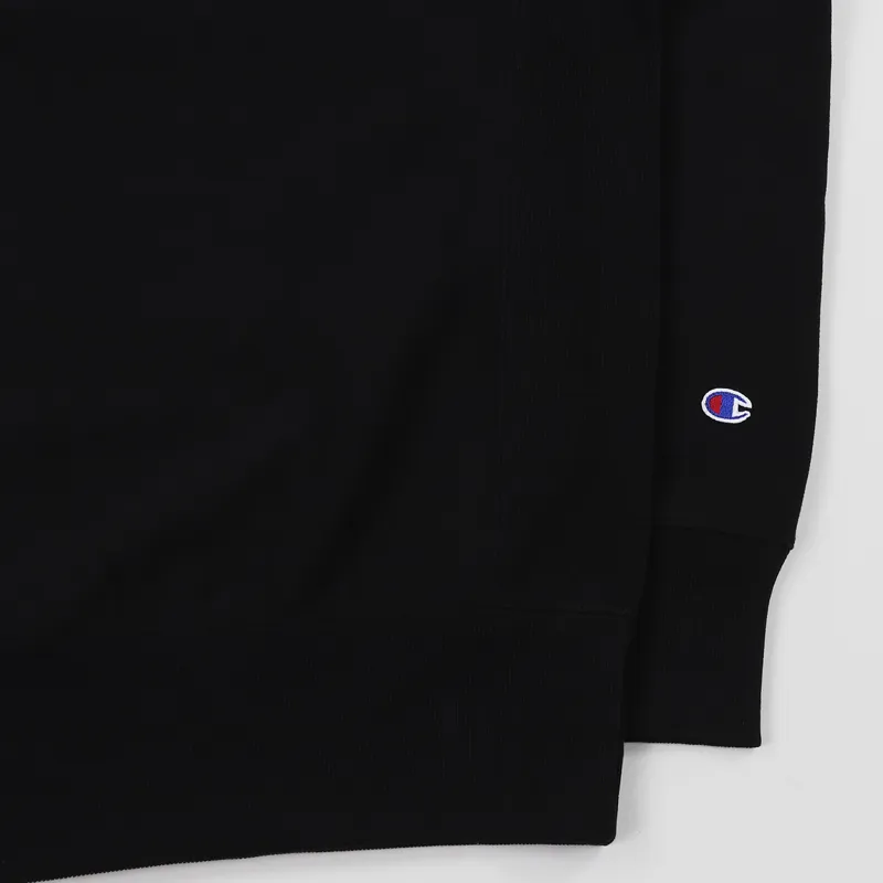 Champion Reverse Weave Winter Weight Sweatshirt Black-2