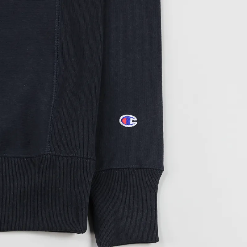 Champion Reverse Weave Crew Sweater Navy Blue-2