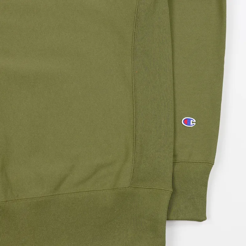 Champion Reverse Weave Winter Weight Sweatshirt Olive Drab-2