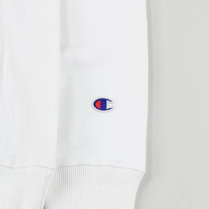 Champion Reverse Weave Crew Sweater White-2