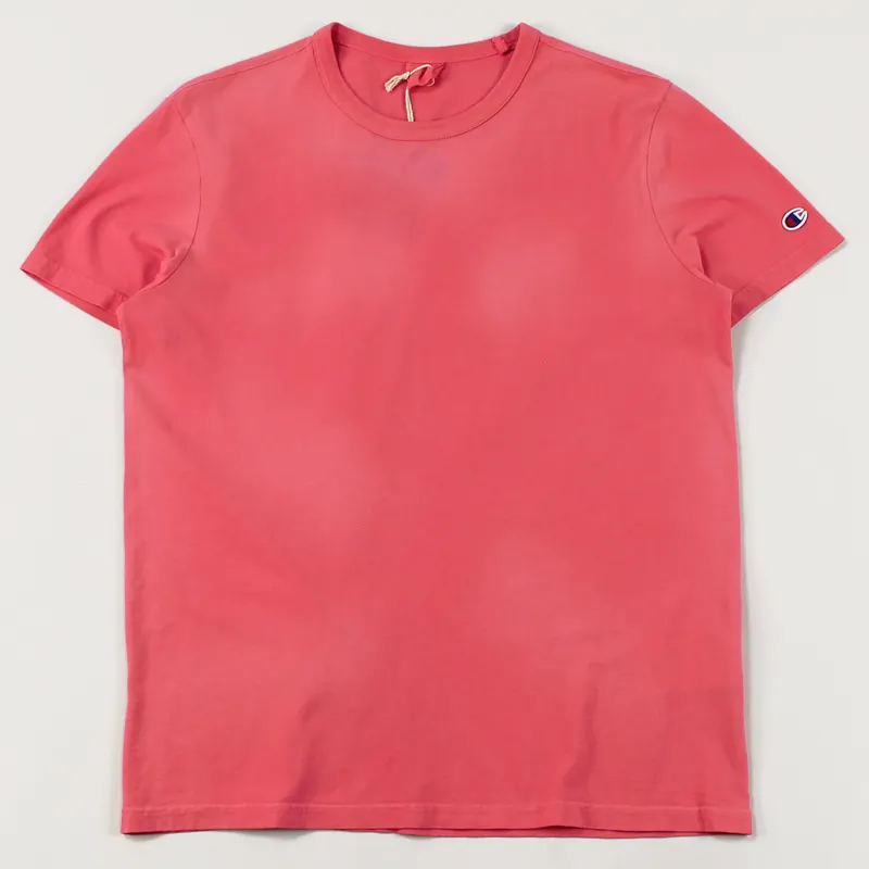 Champion Crew Neck T Shirt Pink Wash