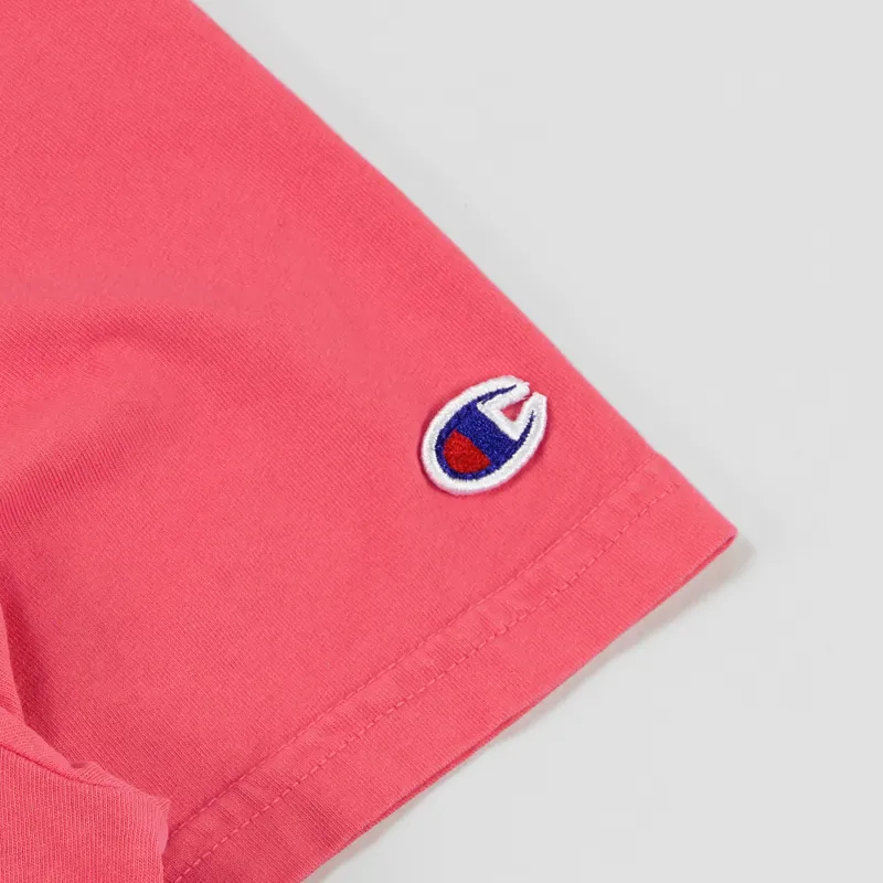Champion Crew Neck T Shirt Pink Wash-1