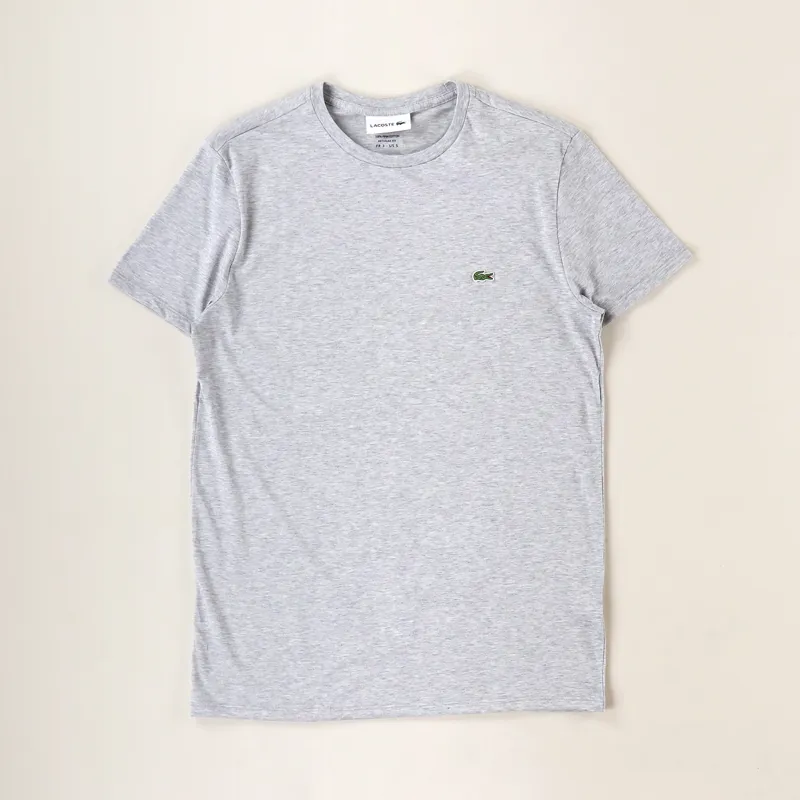 Lacoste Crew Neck T Shirt Grey Chine