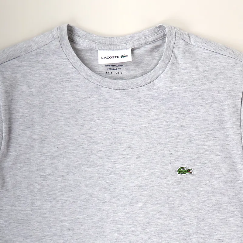 Lacoste Crew Neck T Shirt Grey Chine-1