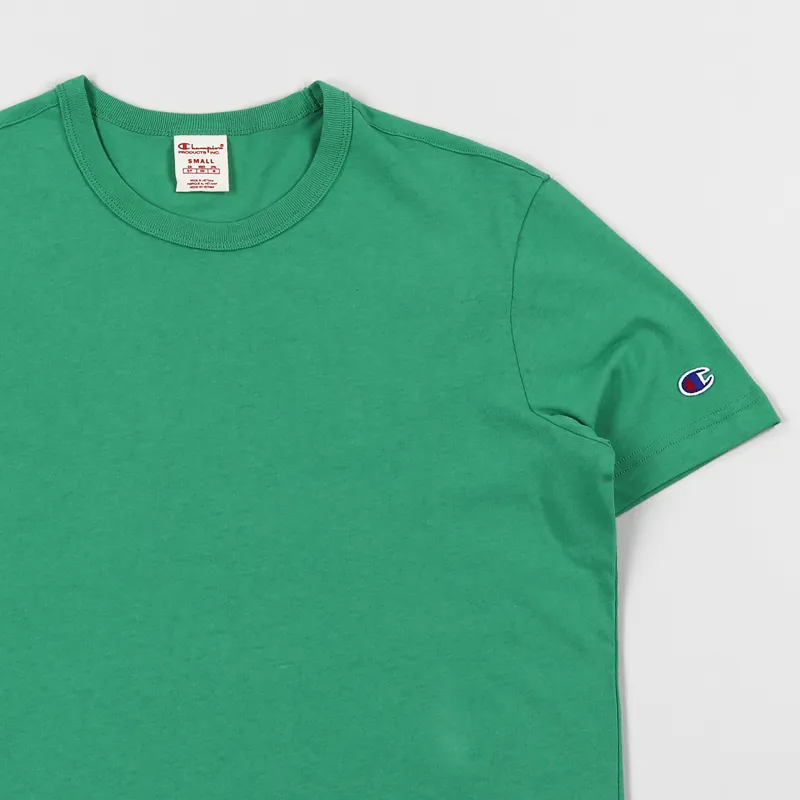 Champion Reverse Weave Crew Neck T Shirt Green-1