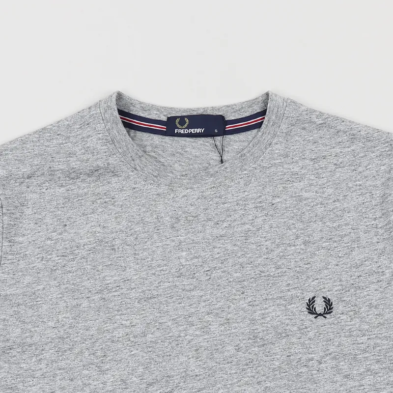 Fred Perry Crew Neck T Shirt Vintage Steel Marl-1
