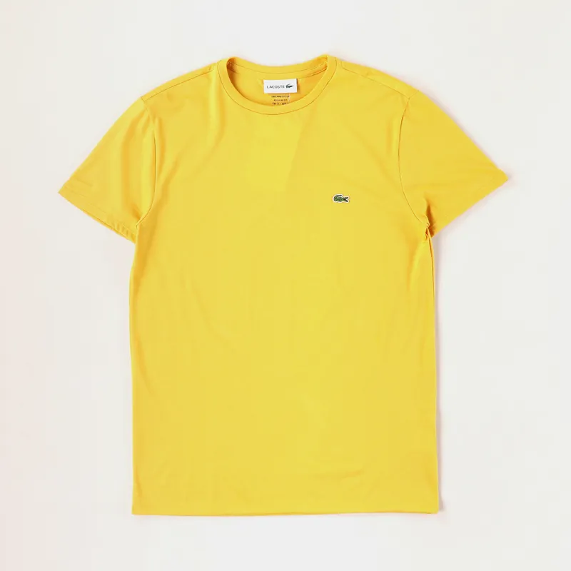 Lacoste Crew Neck T Shirt Yellow