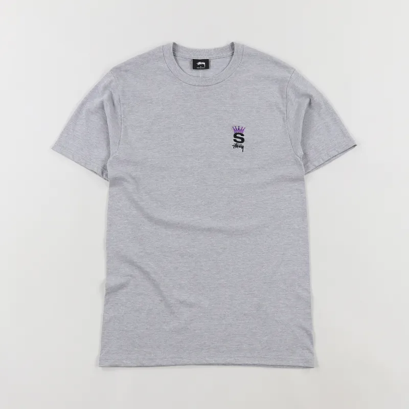 Stussy Crown Royal T Shirt Grey Heather