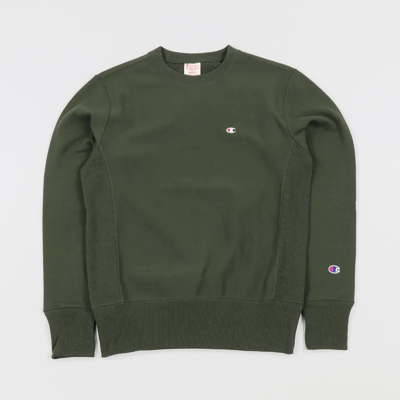 Champion Reverse Weave Crew Sweater Green