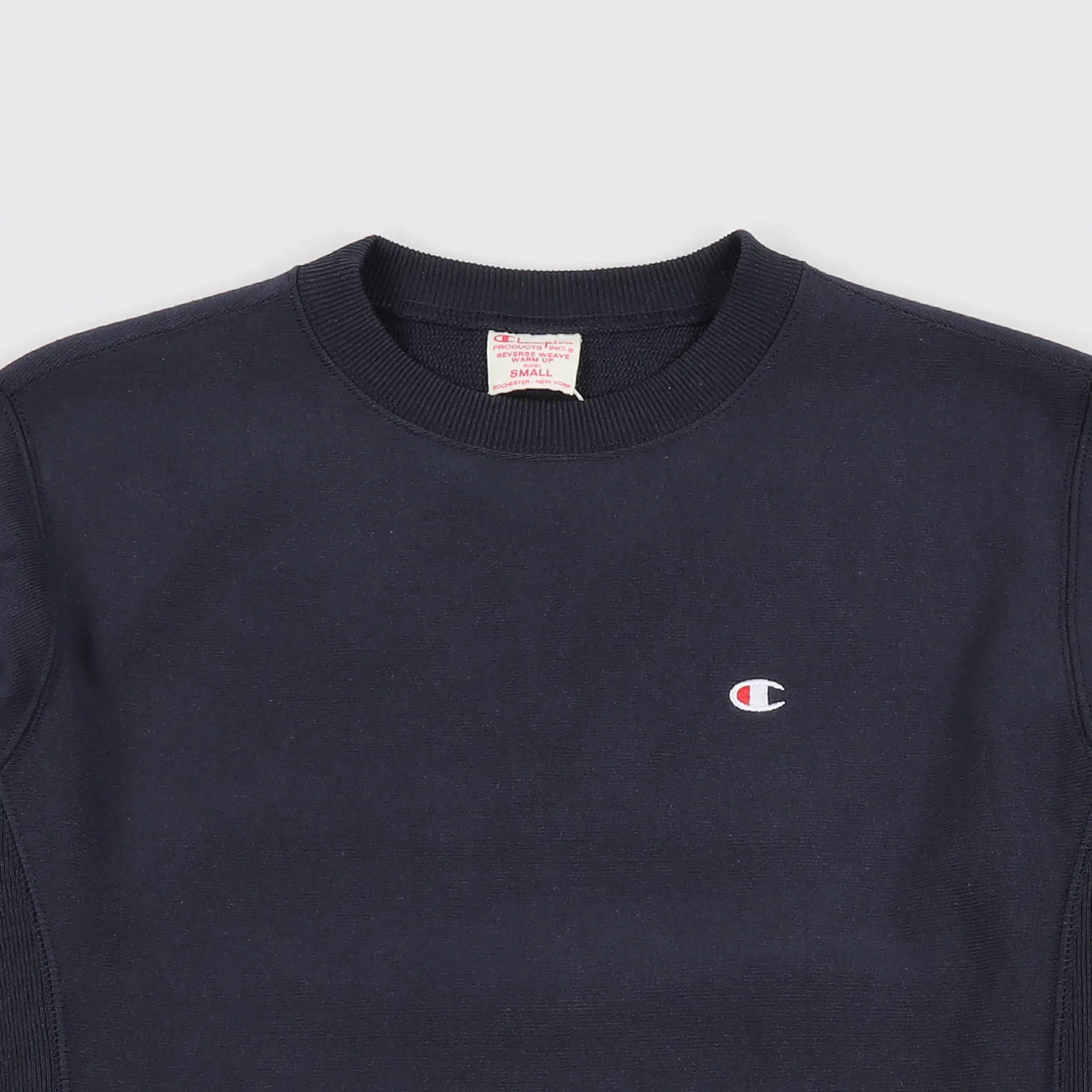 Champion Reverse Weave Pullover Crew Neck Sweater Navy Blue