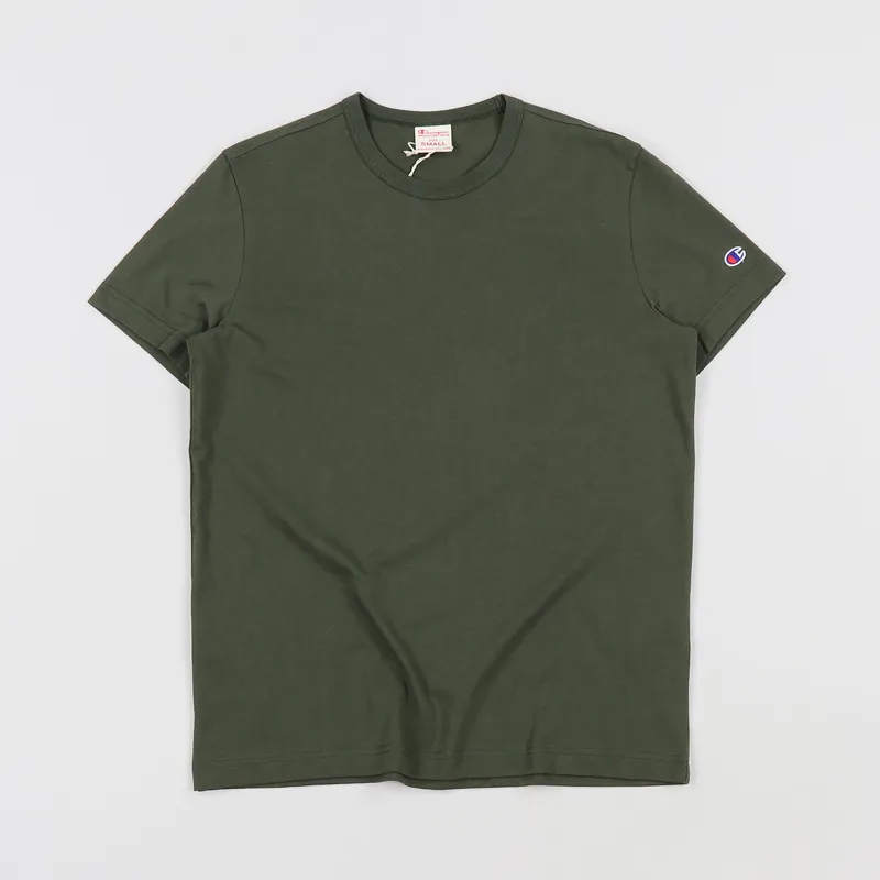 Champion Crew T Shirt Olive