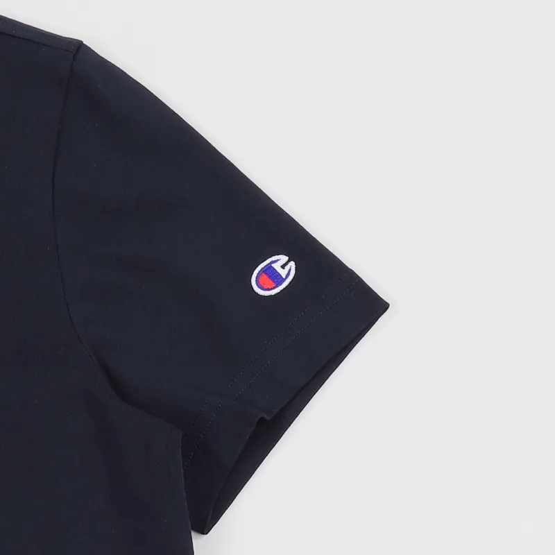 Champion Reverse Weave Crew Neck T Shirt Navy-1