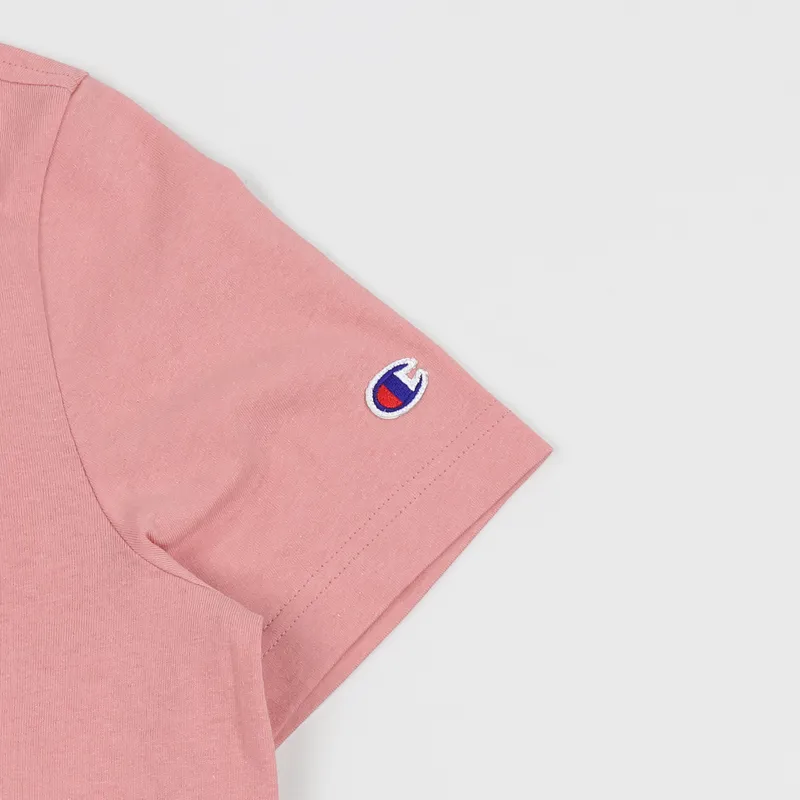 Champion Reverse Weave Crew Neck T Shirt Rose-1