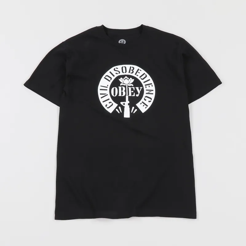 Obey Civil Disobedience T Shirt Black-1