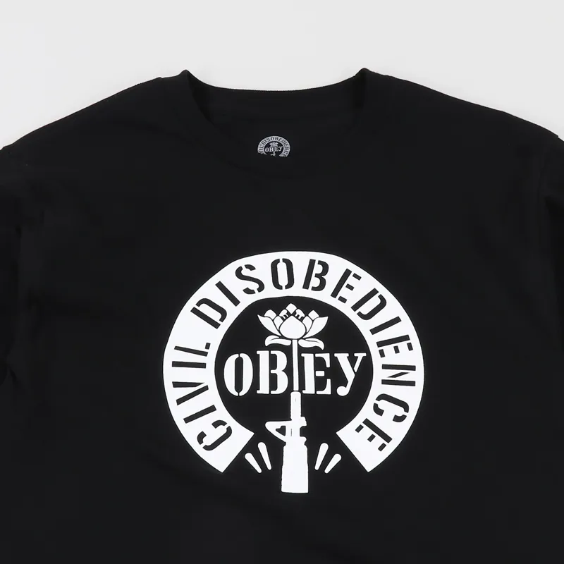 Obey Civil Disobedience T Shirt Black-2