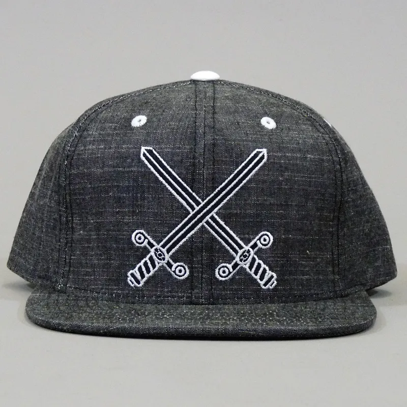 King Dagger Starter Snapback Cap - Black Chambray-1
