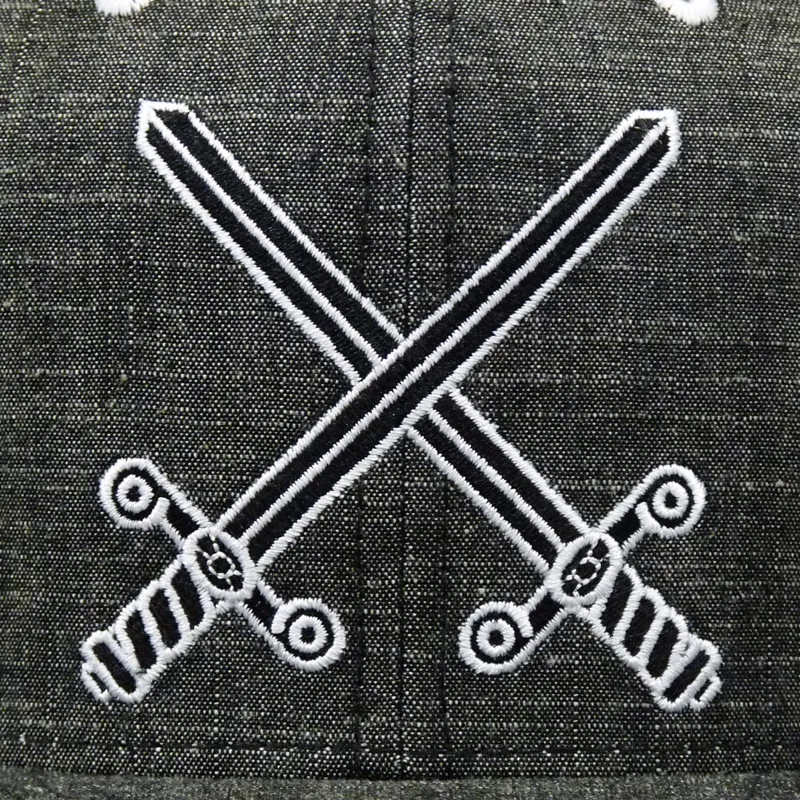 King Dagger Starter Snapback Cap - Black Chambray-2