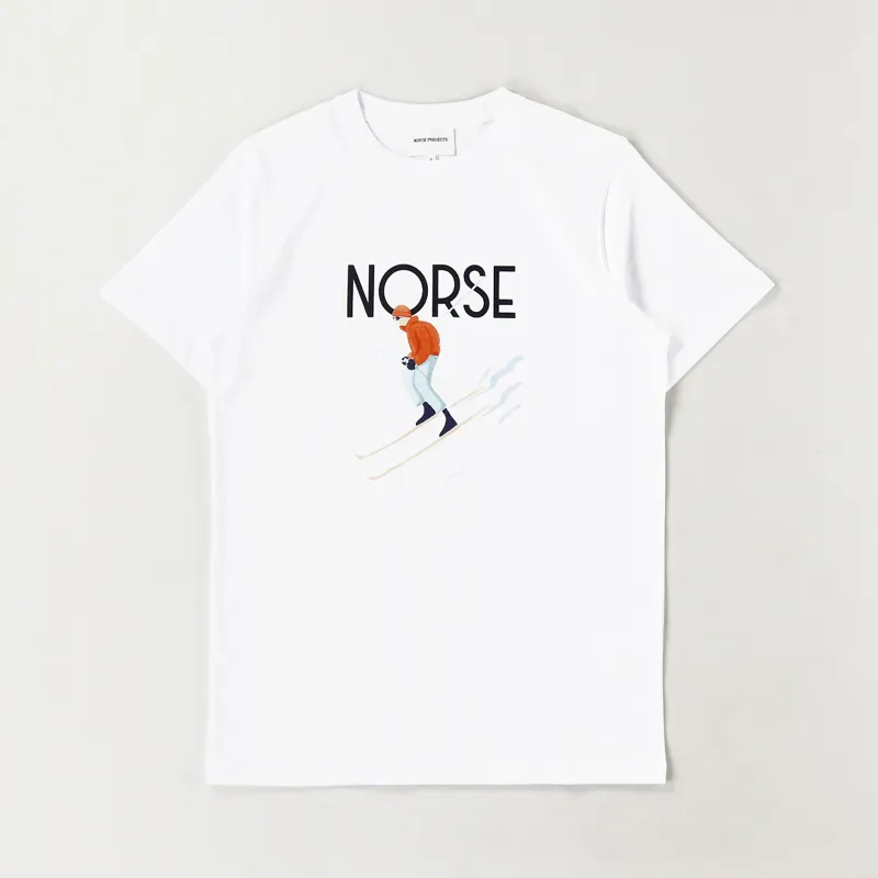 Norse Projects x Daniel Frost Racing Skier T Shirt White