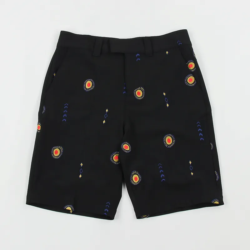 Soulland Davidov Embroidered Shorts Black
