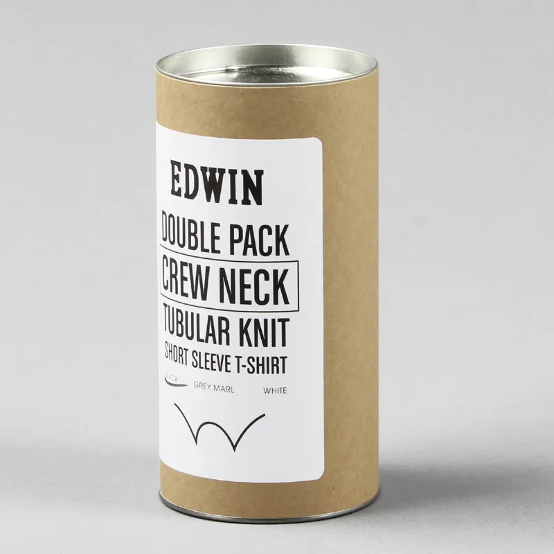 Edwin Double Pack Crew Neck T-Shirt Black-2