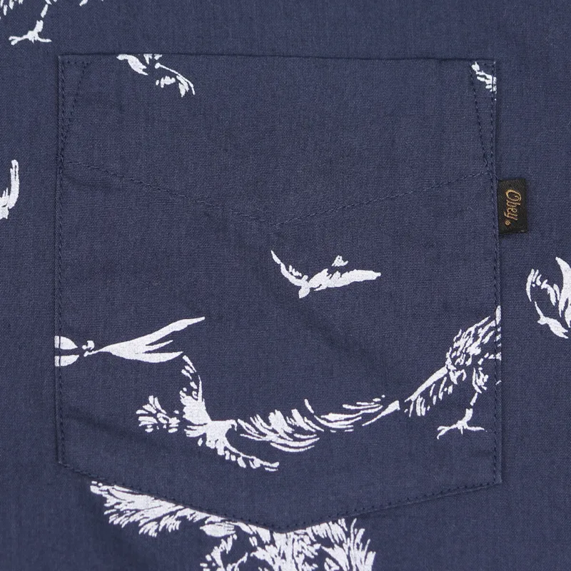 Obey Death Touch Short Sleeve Shirt Blue-1