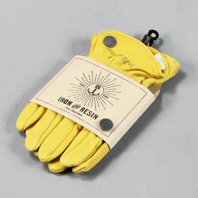 Iron And Resin Cafe Motorcycle Glove Gold