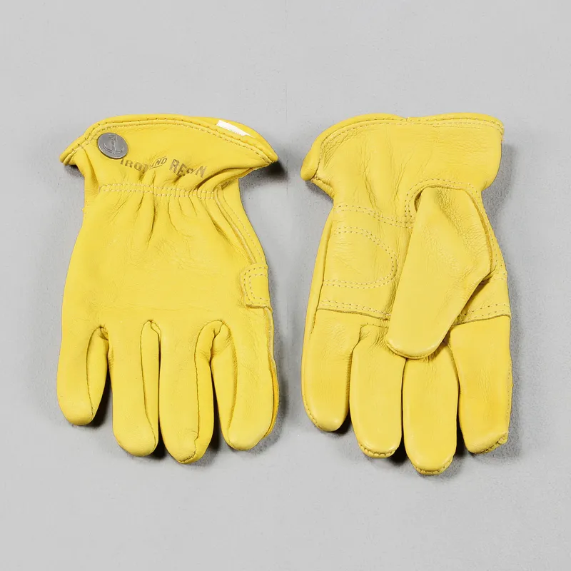 Iron And Resin Cafe Motorcycle Glove Gold-1