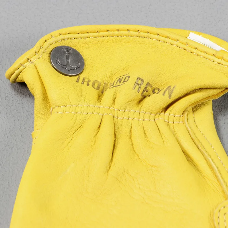 Iron And Resin Cafe Motorcycle Glove Gold-2