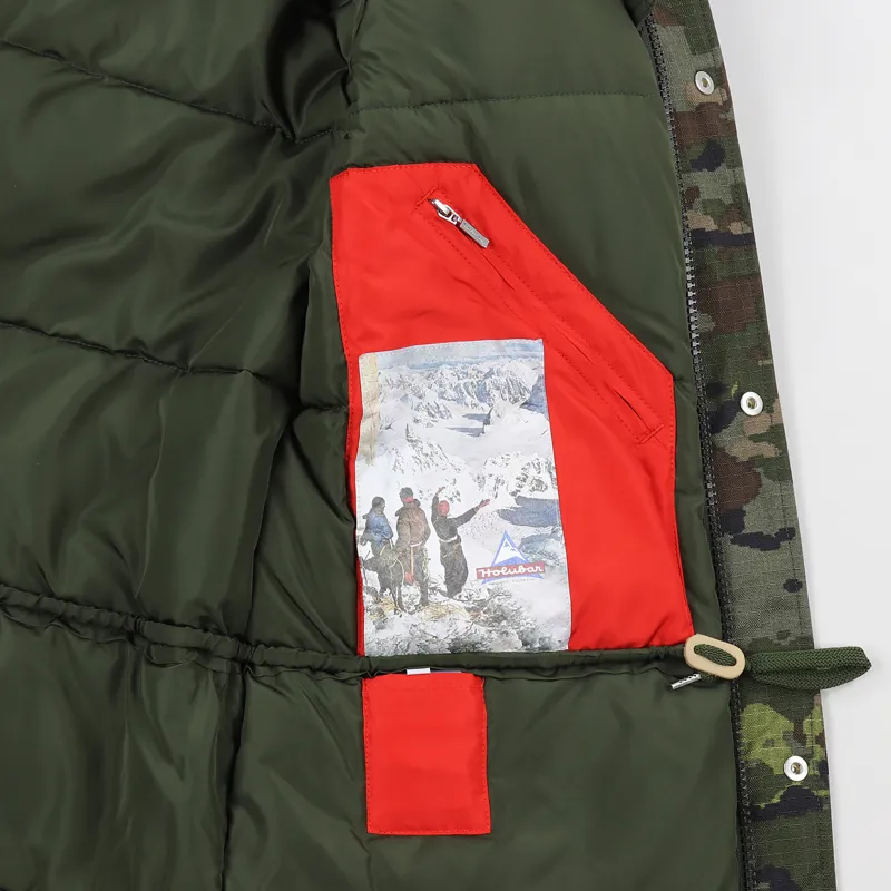 Holubar Mountaineering Mens Deer Hunter Parka Jacket Camo Green