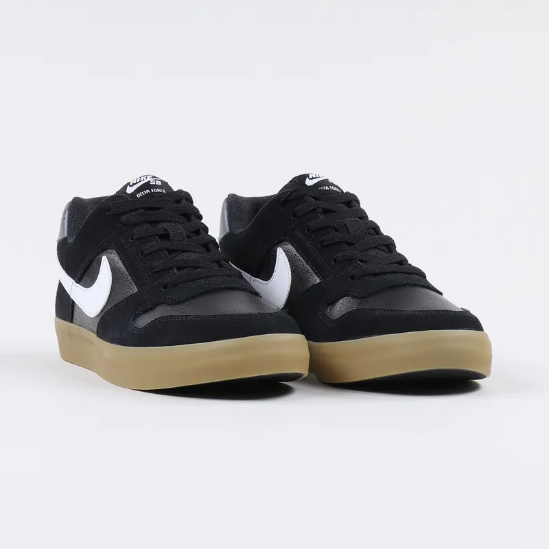 Nike SB Delta Force Vulc Shoes Black White Gum-3