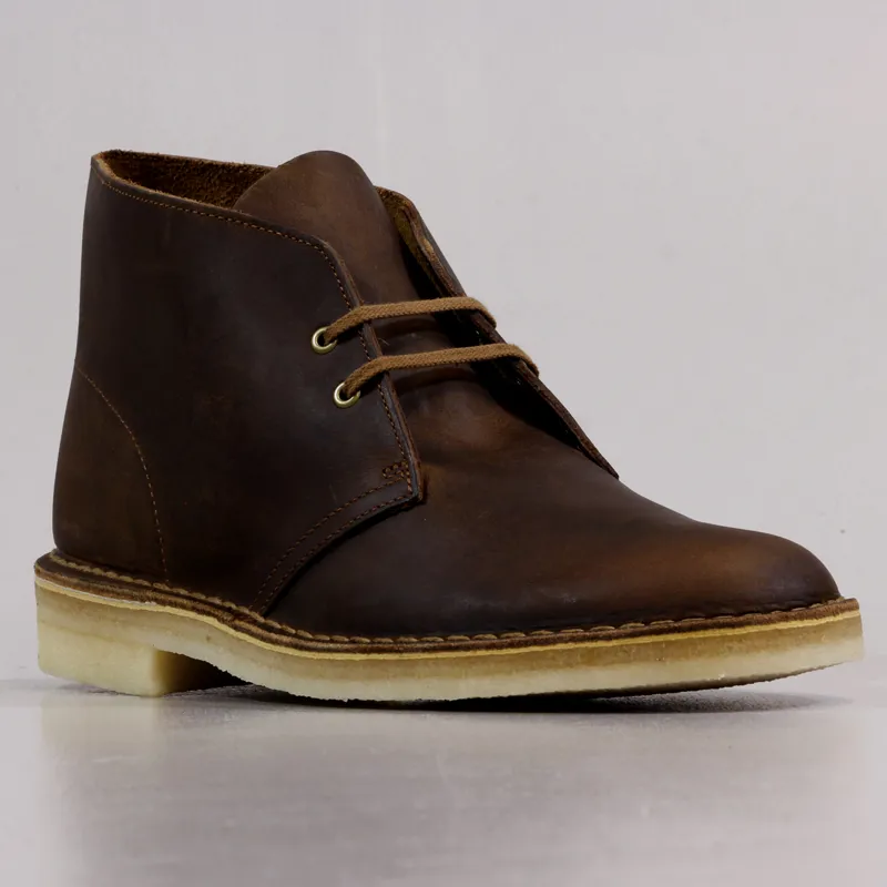 Clarks Originals Desert Boots Beeswax Leather Flat Laces