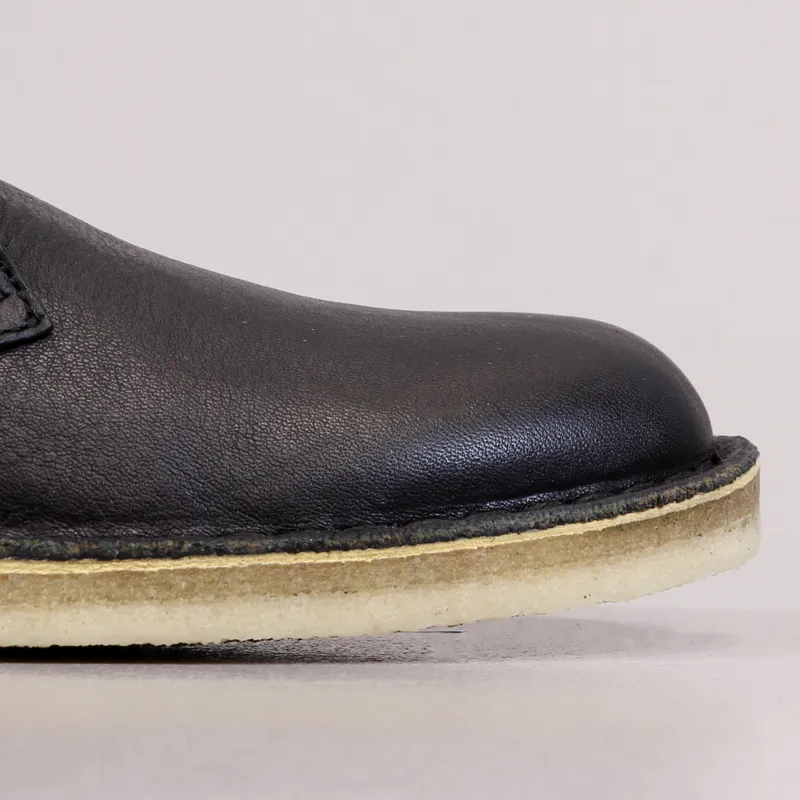 Clarks Originals Desert Boots Black Tumbled Leather-3