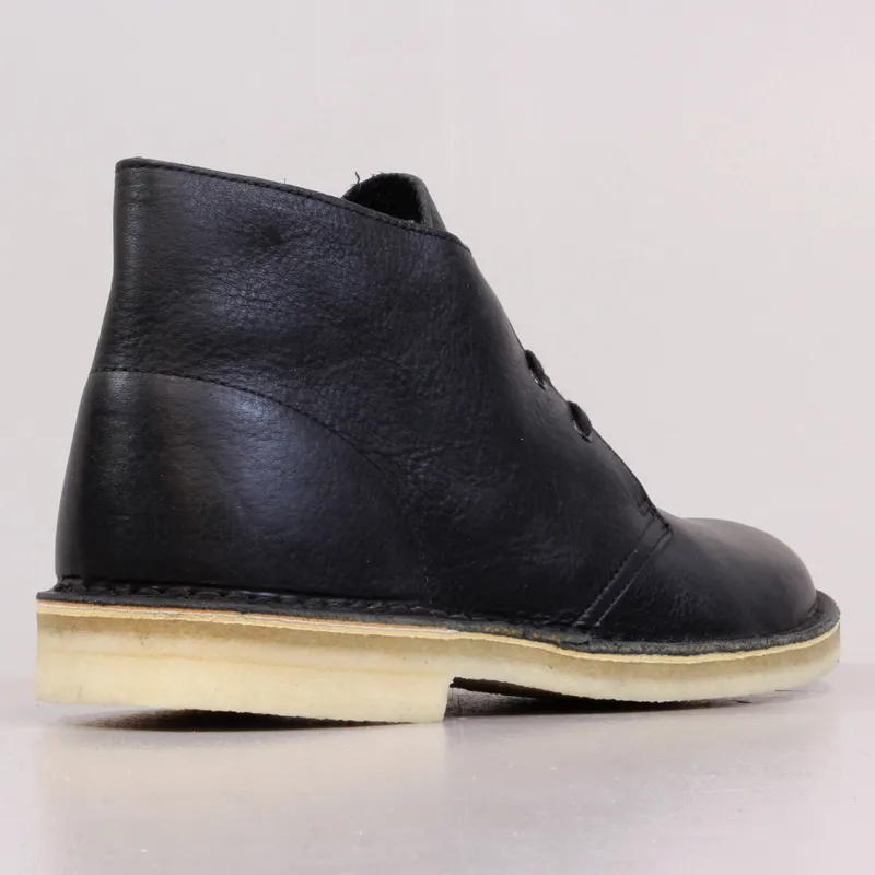 Clarks Originals Desert Boots Black Tumbled Leather-5